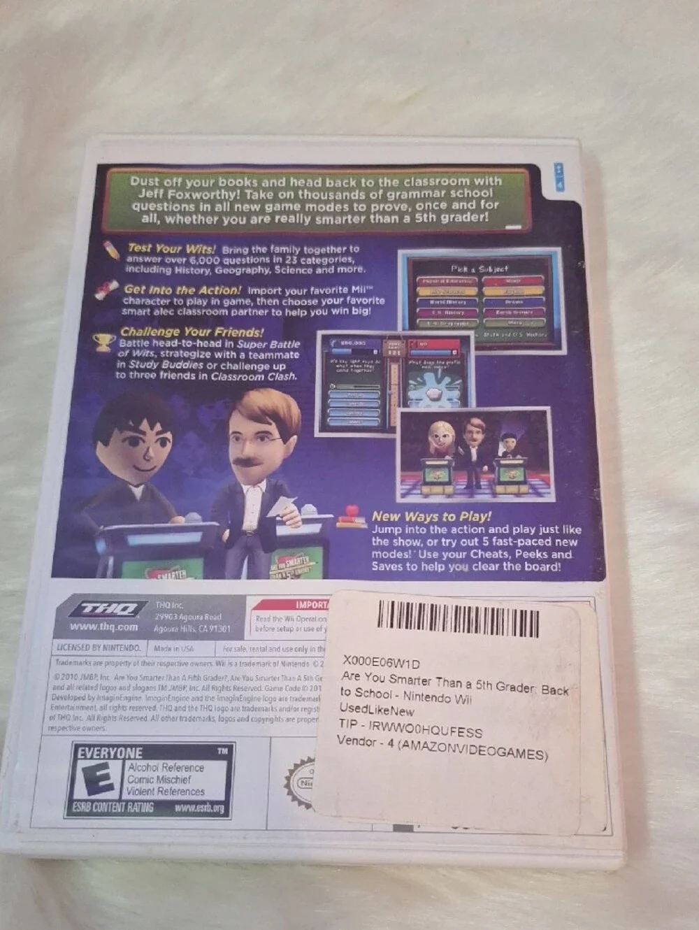 Wii Are You Smarter Than a 5th Grader Games (2) Back to School & Make The Grade